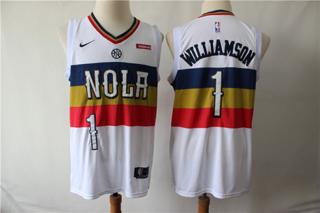 New Orleans Pelicans 1 Winning Williamson Basketball Jersey White City version