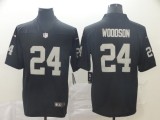 Oakland Raiders 24 Charles Woodson Football Jersey Legendary Black