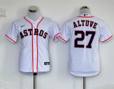 Youth Nike Houston Astros 27 Jose Altuve Baseball Jersey White