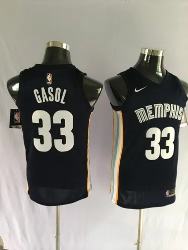 NIke Memphis Grizzlies 33 Marc Gasol Basketball Jersey Navy Blue