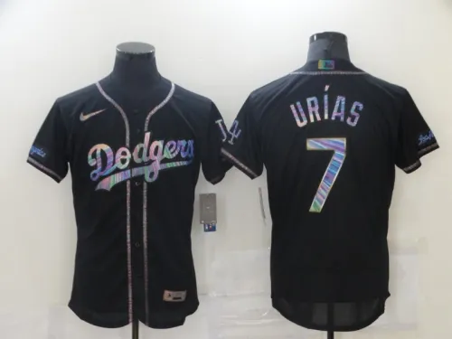 Nike Los Angeles Dodgers 7 Julio Urias Baseball Jersey Black 7 color