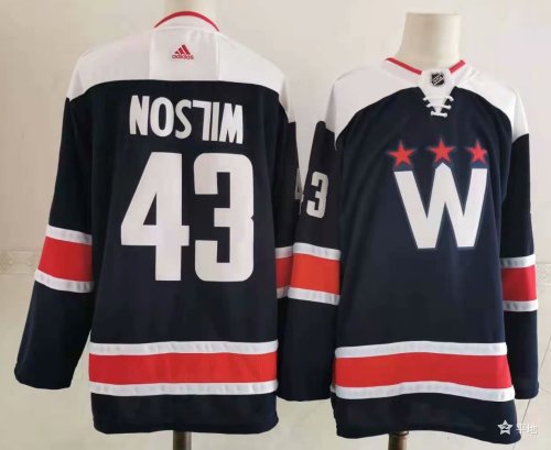 Adidas Washington Capitals 43 Tom Wilson Ice Hockey Jersey Nany Blue
