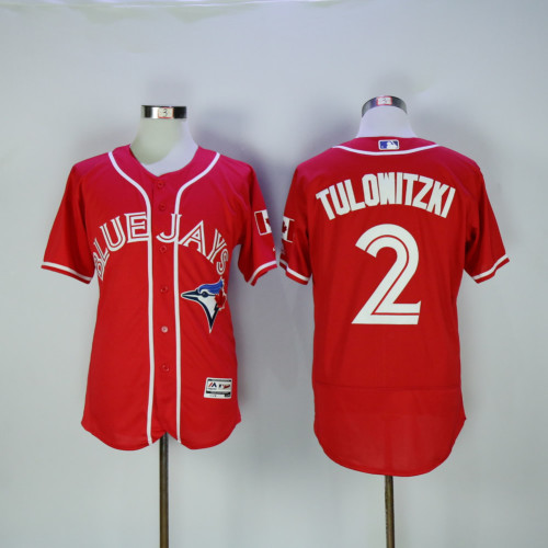 Toronto Blue Jays 2 Troy Tulowitzki Flexbase Baseball Jersey Red