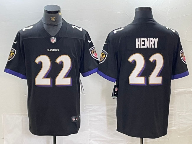 Baltimore Ravens 22 Derrick Henry Football Jersey Limited Black