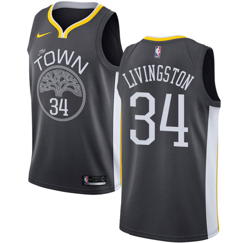 Nike Golden State Warrior 34 Shaun Livingston Basketball Jersey Black Fan