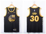 Nike Golden State Warrior 30 Stephen Curry Basketball Jersey Black Fmvp version of the finals