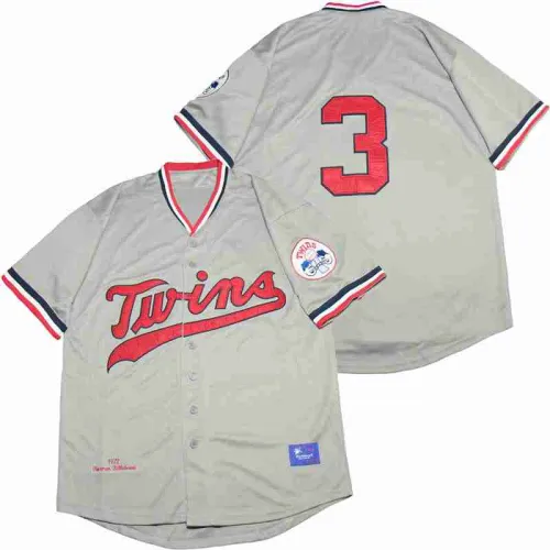 Minnesota Twins 3 Harmon Killebrew Baseball Jersey Gray Retro