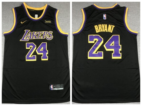 Nike Los Angeles Lakers 24 Kobe Bryant  Basketball Jersey Black Award Edition