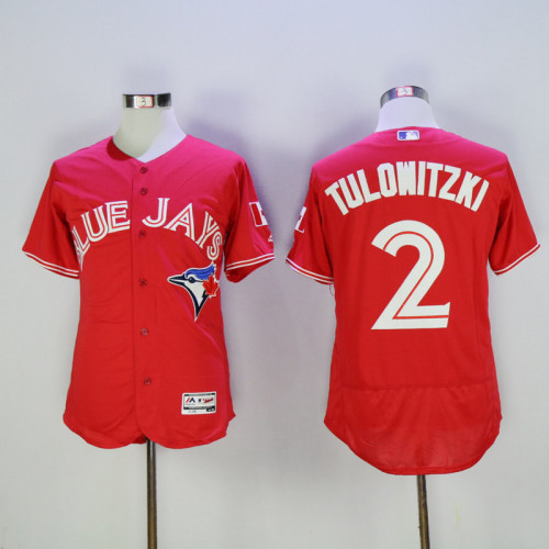 Toronto Blue Jays 2 Troy Tulowitzki Flexbase Baseball Jersey Red