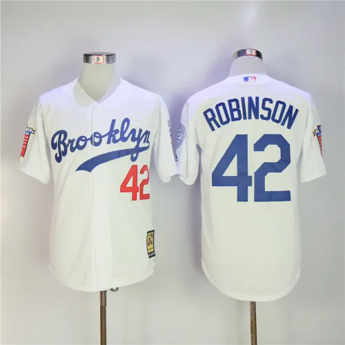 Los Angeles Dodgers 42 Jackie Robinson Baseball Jersey White