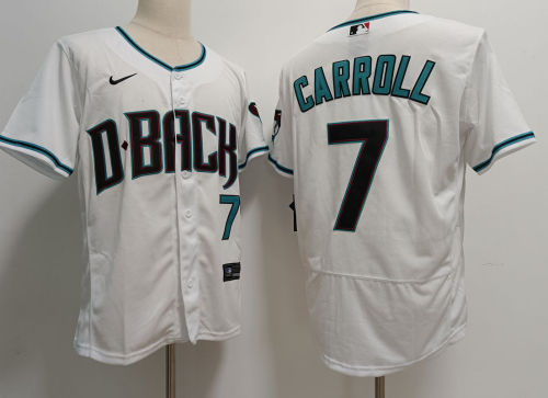 Nike Arizona Diamondbacks 7 Corbin Carroll Flexbase Baseball Jersey White