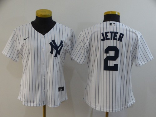 Women Nike New York Yankee 2 Derek Jeter Baseball Jersey White