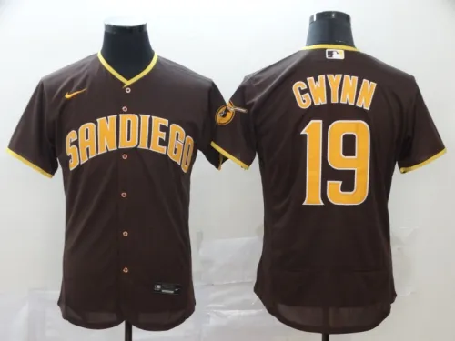 Nike San Diego Padres 19 Tony Gwynn Flexbase Baseball Jersey Brown