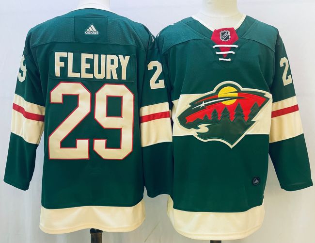 Adidas Minnesota Wild 29 Marc-Andre Fleury Ice Hockey Jersey Green