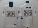 Oakland Raiders 28 Josh Jacobs Football Jersey Legend White