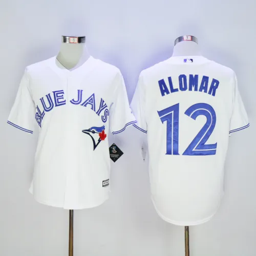 Toronto Blue Jays 12 Roberto Alomar Baseball Jersey White Fan version