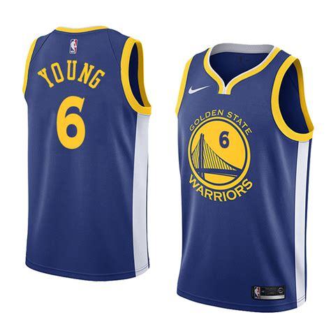 Nike Golden State Warriors 6 Nick Young Basketball Jersey Blue fan