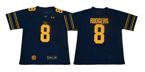 California Golden Bears 8 Aaron Rodgers College Football Jersey Navy Blue