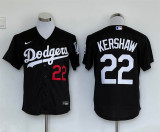 Nike Los Angeles Dodgers 22 Clayton Kershaw Baseball Jersey Black