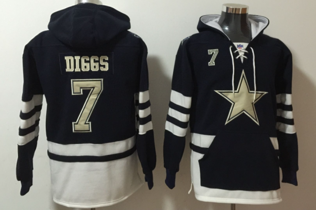 Dallas Cowboys 7 Trevon Diggs Hoodies Football Jersey Navy Blue