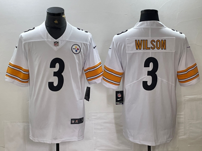 Pittsburgh Steelers 3 Russell Wilson Football Jersey Legend White