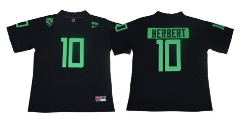Oregon Ducks 10 Justin Herbert Limited College Football Jersey Black
