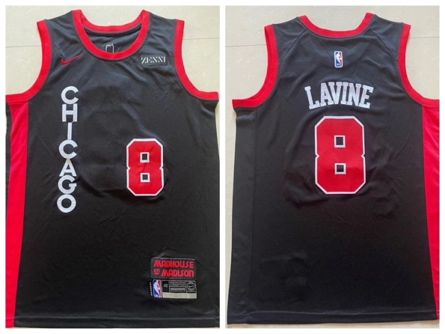 Nike Chicago Bulls 8 Zach LaVine Basketball Jersey Black City Edition