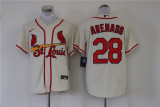 Nike St.Louis Cardinals 28 Nolan Arenado Baseball Jersey Beige