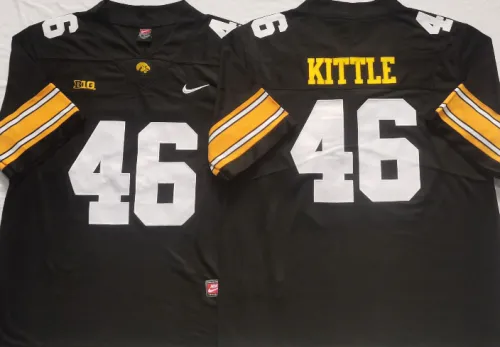 Iowa Hawkeyes 46 George Kittle College Football Jersey Black