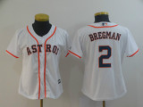 Women Houston Astros 2 Alex Bregman Baseball Jersey Fans White