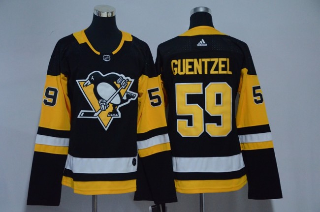Youth Adidas Classic Pittsburgh Penguins 59 Jake Guentzel Ice Hockey Jersey Black