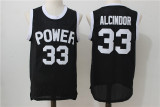 High school 33 Jew Alcindor College Basketball Jersey Black mesh