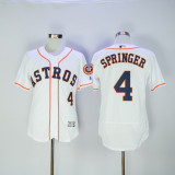 Houston Astros 4 George Springer FlexBase Baseball Jersey White