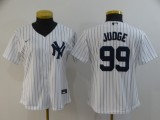 Women  Nike New York Yankee 99 Aaron Judg Baseball Jersey White