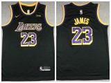 Nike Los Angeles Lakers 23 LeBron James Basketball Jersey Black Award Edition