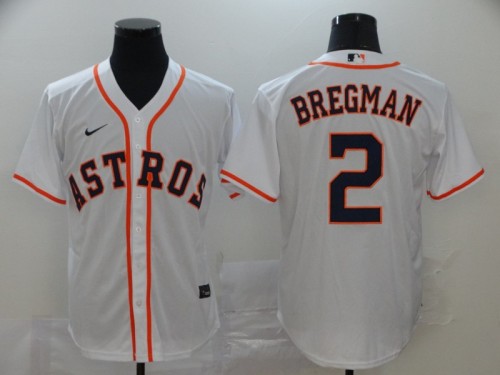 Nike Houston Astros 2 Alex Bregman Baseball Jersey White Fan