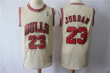 Chicago Bulls 23 Michael Jordan Basketball Jersey Beige Retro Limited Edition