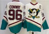 Classic Anaheim Ducks 96 Charlie Conway Ice Hockey Jersey White