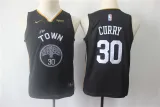 Youth Nike Golden State Warrior 30 Stephen Curry Basketball Jersey Black Fan Edition