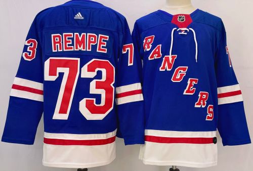 Copy Adidas New York Rangers 73 Matt Rempe Ice Hockey Jersey Blue