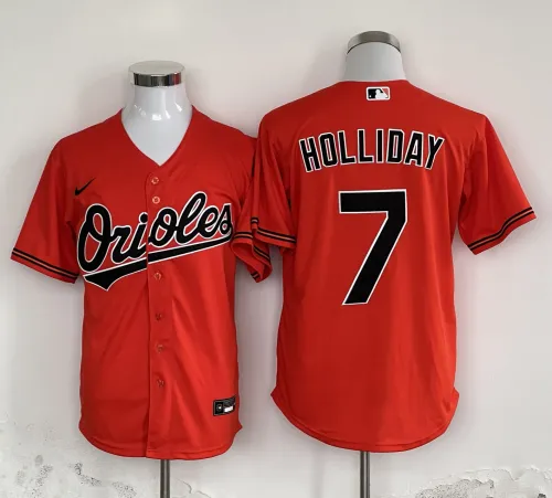 Nike Baltimore Orioles 7 Jackson Holliday Baseball Jersey Orange
