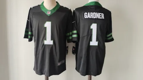 New York Jets 1 Sauce Gardner Football Jersey Legend Black