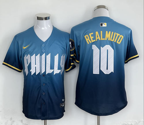 Nike Philadelphia Phillie 10 J.T. Realmuto Baseball Jersey City Edition