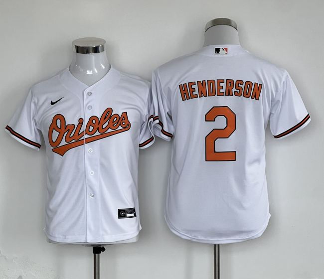 Youth Nike Baltimore Orioles 2 Gunnar Henderson Baseball Jersey White