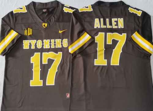 Wyoming Cowboys Josh Allen Coolege Football Jersey Limited Coffee