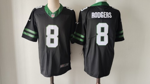 New York Jets 8 Aaron Rodgers Football Jersey Legend Black