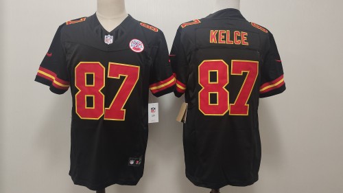 Kansas City Chiefs 87 Travis Kelce  Black Nike Vapor F.U.S.E. Limited Jersey