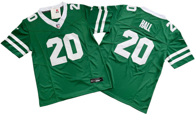 New York Jets 20 Breece Hall Nike Legacy Green Vapor F.U.S.E. Limited Jersey