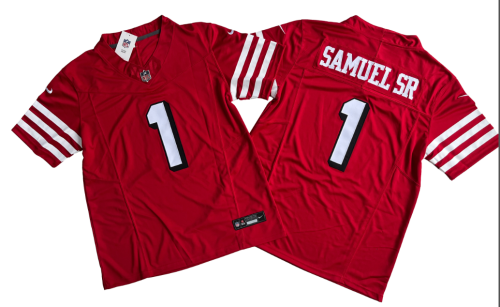San Francisco 49ers 1 Deebo Samuel Sr Red Nike Vapor F.U.S.E. Limited Jersey