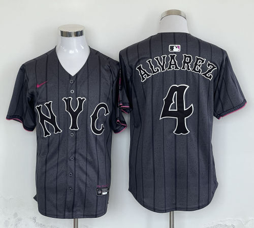 Nike New York Mets 4 Francisco Alvarez Baseball Jersey City Edition